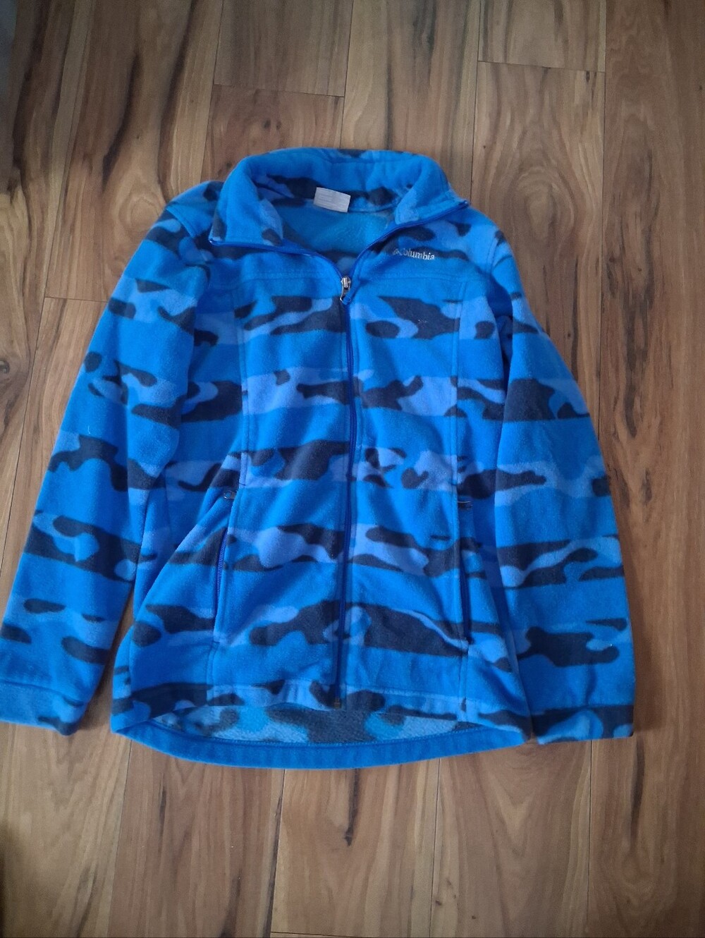 Columbia Blue Camouflage Full-Zip Fleece Jacket